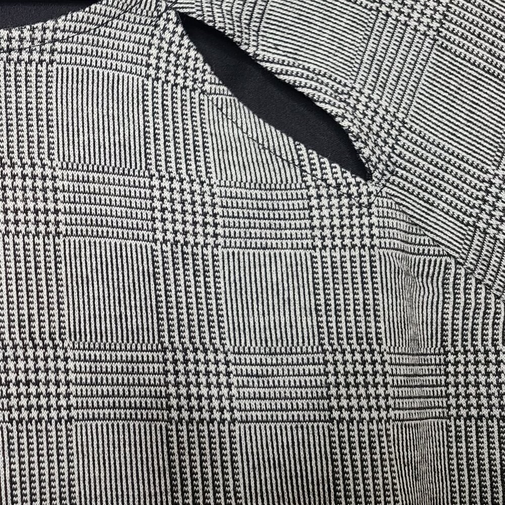 Express Gray Houndstooth Plaid Sheath Office Classic Business Dress Size XL - Picture 10 of 14